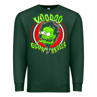 Sports Green voodoo glow skulls Premium Sweatshirt - artisFamous
