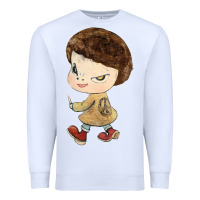 White Little Yoshitomo Knives Premium Sweatshirt - artisFamous