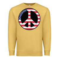 Antique Gold United states peace symbol Premium Sweatshirt - artisFamous