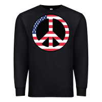 Black United states peace symbol Premium Sweatshirt - artisFamous