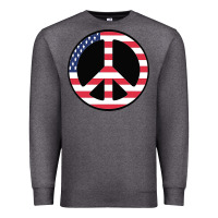 Charcoal Heather United states peace symbol Premium Sweatshirt - artisFamous