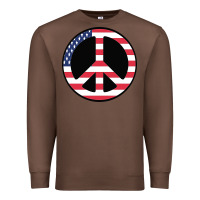 Chestnut United states peace symbol Premium Sweatshirt - artisFamous