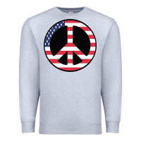 Heather Grey United states peace symbol Premium Sweatshirt - artisFamous
