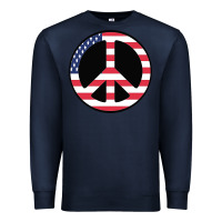 Navy United states peace symbol Premium Sweatshirt - artisFamous