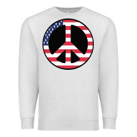 Oatmeal Heather United states peace symbol Premium Sweatshirt - artisFamous