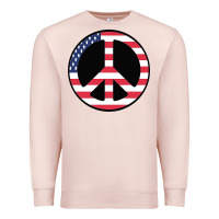 Pale Pink United states peace symbol Premium Sweatshirt - artisFamous