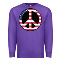 Purple United states peace symbol Premium Sweatshirt - artisFamous