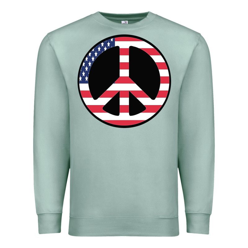 United States Peace Symbol Premium Sweatshirt by artisFamous | Teevron