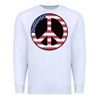 White United states peace symbol Premium Sweatshirt - artisFamous
