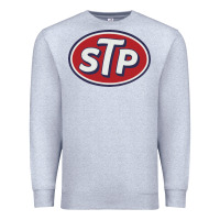 Heather Grey stp motor oil distressed Premium Sweatshirt - artisFamous