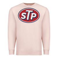 Pale Pink stp motor oil distressed Premium Sweatshirt - artisFamous