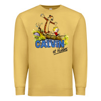 Antique Gold calvin hobbes Premium Sweatshirt - artisFamous