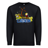 Black calvin hobbes Premium Sweatshirt - artisFamous