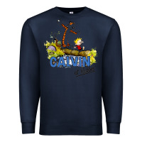 Navy calvin hobbes Premium Sweatshirt - artisFamous