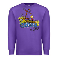 Purple calvin hobbes Premium Sweatshirt - artisFamous