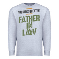 Heather Grey World's Greatest Father-In-Law - Dad and Grandpa Premium Sweatshirt - artisFamous
