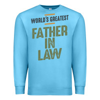 Ocean Blue World's Greatest Father-In-Law - Dad and Grandpa Premium Sweatshirt - artisFamous