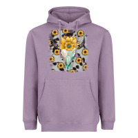 Lavender cowhide sunflower gemstone bull skull Heavyweight Hoodie - JahusDesignShop