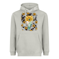Moon Dust cowhide sunflower gemstone bull skull Heavyweight Hoodie - JahusDesignShop