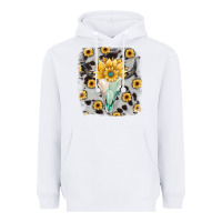 White cowhide sunflower gemstone bull skull Heavyweight Hoodie - JahusDesignShop