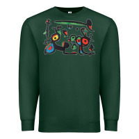 Sports Green Contemporary Miro Premium Sweatshirt - artisFamous