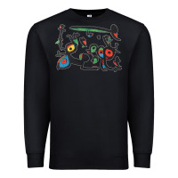 Black Contemporary Miro Premium Sweatshirt - artisFamous