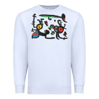 White Contemporary Miro Premium Sweatshirt - artisFamous
