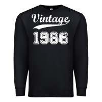 Black vintage 1986 Premium Sweatshirt - artisFamous
