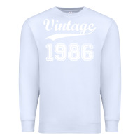 White vintage 1986 Premium Sweatshirt - artisFamous