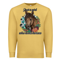 Antique Gold Just A Girl Who Loves Horses Premium Sweatshirt - artisFamous