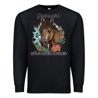 Black Just A Girl Who Loves Horses Premium Sweatshirt - artisFamous