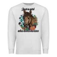 Just A Girl Who Loves Horses Premium Sweatshirt | Teevron