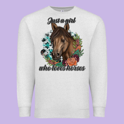 Just A Girl Who Loves Horses Premium Sweatshirt Designed By Artisfamous