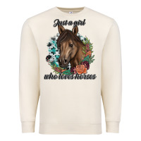 Sandshell Just A Girl Who Loves Horses Premium Sweatshirt - artisFamous