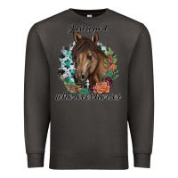 Smoke Just A Girl Who Loves Horses Premium Sweatshirt - artisFamous