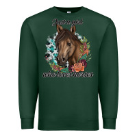 Sports Green Just A Girl Who Loves Horses Premium Sweatshirt - artisFamous