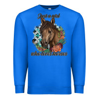 True Royal Just A Girl Who Loves Horses Premium Sweatshirt - artisFamous