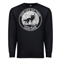 Black fantastic mr fox wolf canis mountain Premium Sweatshirt - artisFamous