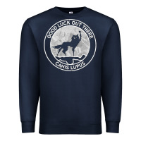 Navy fantastic mr fox wolf canis mountain Premium Sweatshirt - artisFamous