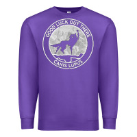 Purple fantastic mr fox wolf canis mountain Premium Sweatshirt - artisFamous