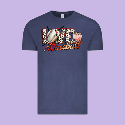 Love Baseball Vintage Tee Designed By Fadigitalartstudio