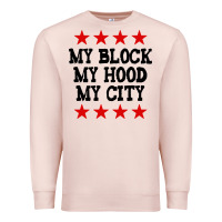 Pale Pink my block my hood my city Premium Sweatshirt - artisFamous