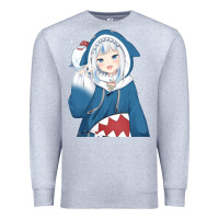 Heather Grey Smile Beautiful Gawr Gura Premium Sweatshirt - artisFamous