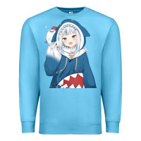 Ocean Blue Smile Beautiful Gawr Gura Premium Sweatshirt - artisFamous