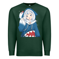 Sports Green Smile Beautiful Gawr Gura Premium Sweatshirt - artisFamous