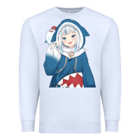 White Smile Beautiful Gawr Gura Premium Sweatshirt - artisFamous