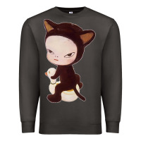 Smoke Yoshitomo Nara Cute Cat Premium Sweatshirt - artisFamous