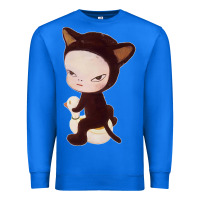 True Royal Yoshitomo Nara Cute Cat Premium Sweatshirt - artisFamous