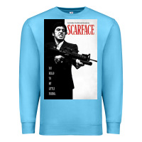 Ocean Blue scarfaces Premium Sweatshirt - artisFamous