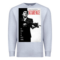 Heather Grey scarfaces Premium Sweatshirt - artisFamous